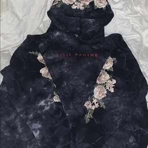 Civil Regime Blanco Roses hoodie Night Fog